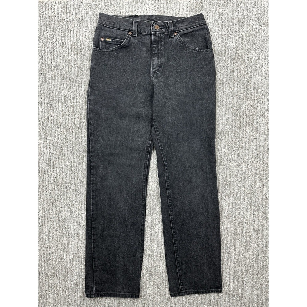 Vtg 90s Lee Jeans Black Straight Leg Denim Workwear Mens Size 31x31 (Fits 29x31)